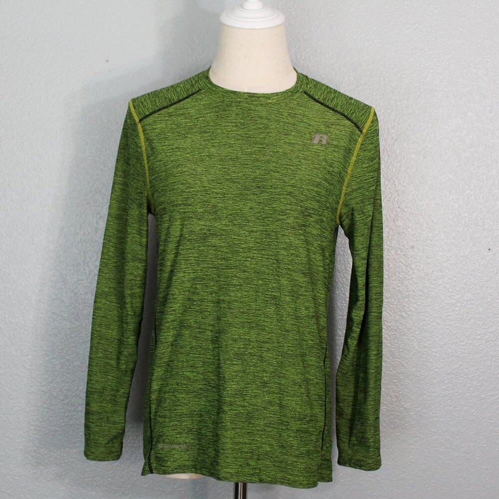 Russell Athletic Heather Green Long Sleeve Athletic Shirt Size L
